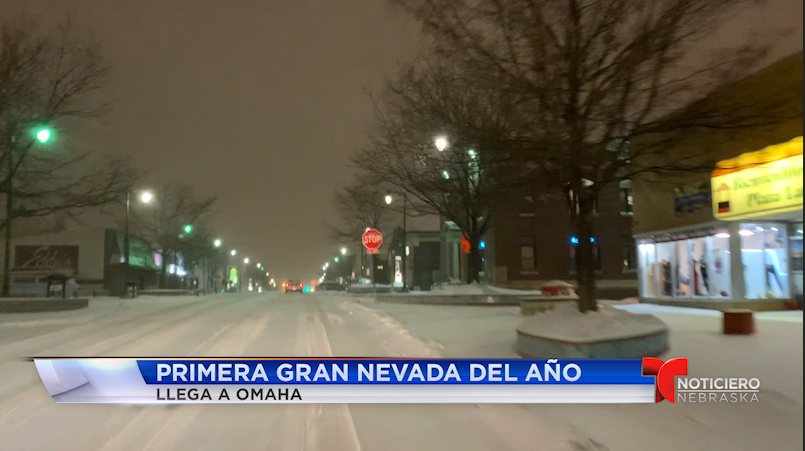 Primera gran nevada del año llega a Omaha
