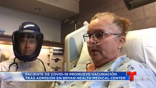 Paciente de COVID-19 promueve vacunación tras admisión en Bryan Health Medical Center