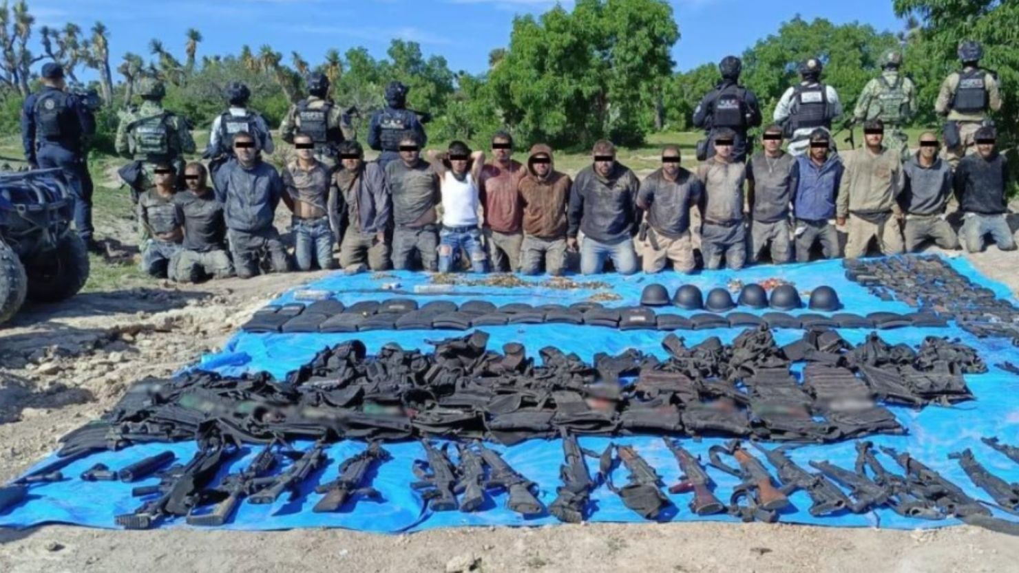 Detienen a 18 presuntos integrantes de un grupo delictivo en Aguascalientes, en el centro de México